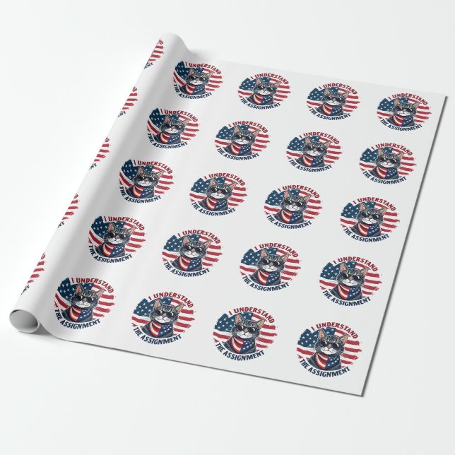 I Understand the Assignment Harris Walz Cat Lady  Wrapping Paper (Unrolled)