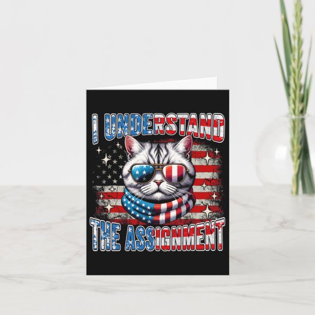 I Understand The Ignment Cat Lady Kamala Harris Wh Card (Front)