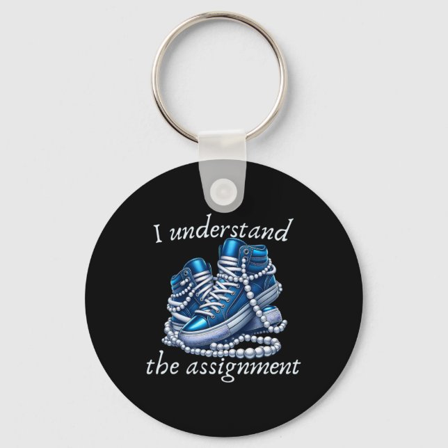 I Understand The Ignment Vote Blue Rally Kamala 20 Key Ring (Front)