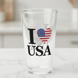 "I ❤️ USA" GLASS