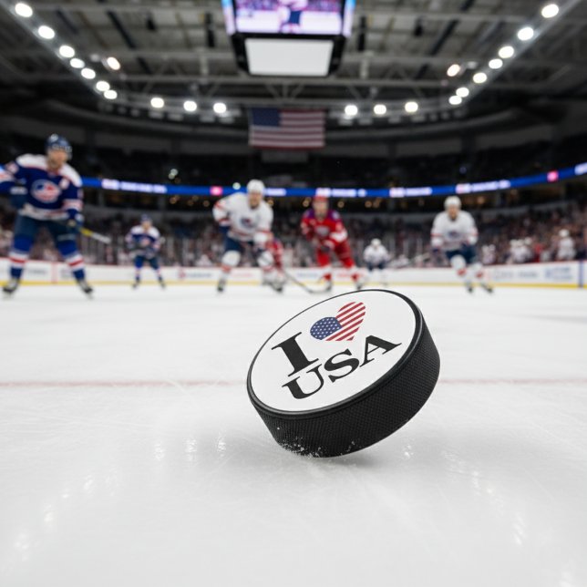  "I ❤️ USA"  HOCKEY PUCK ("I ❤️ USA" HOCKEY PUCK)