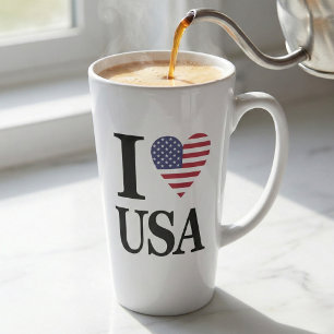 "I ❤️ USA" LATTE MUG