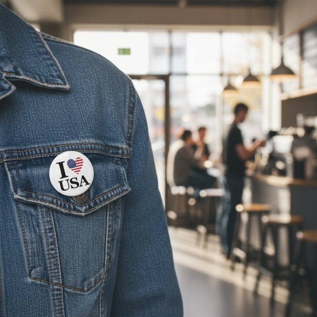  "I ❤️ USA" Statement Button ("I ❤️ USA" Statement Button)