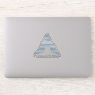 "i use arch btw." 4-inch Transparent Cut-Out