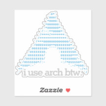 "i use arch btw." 4-inch Transparent Cut-Out