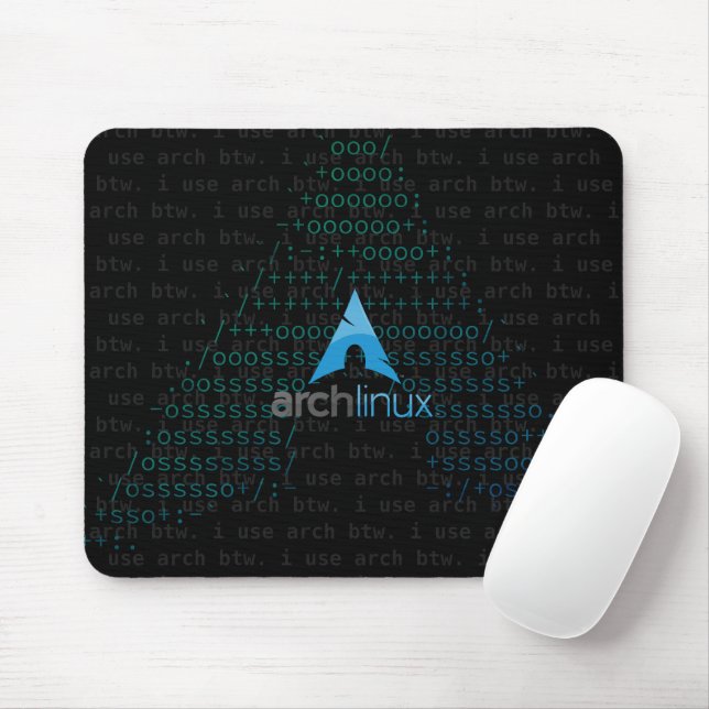 i use arch btw mouse mat (With Mouse)