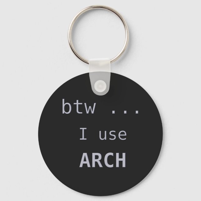 I use Arch Linux Computer Software Key Ring (Front)