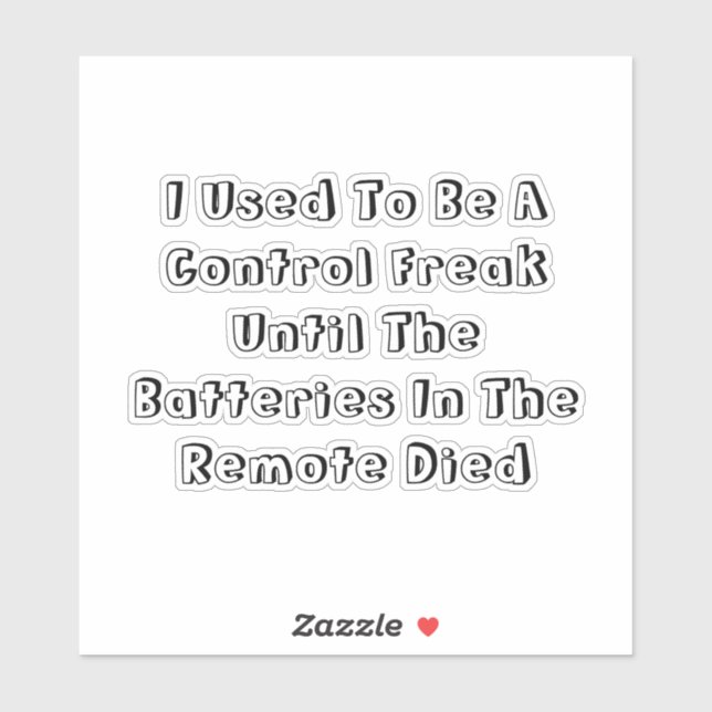 I Used To Be A Control Freak (Sheet)