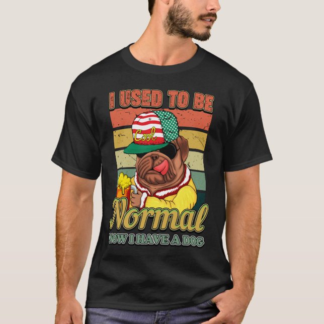 I Used To Be Normal - Pug Premium T-Shirt 253 (Front)