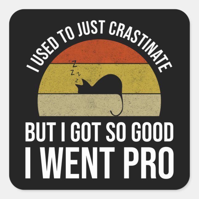 I Used To Just Crastinate Square Sticker (Front)
