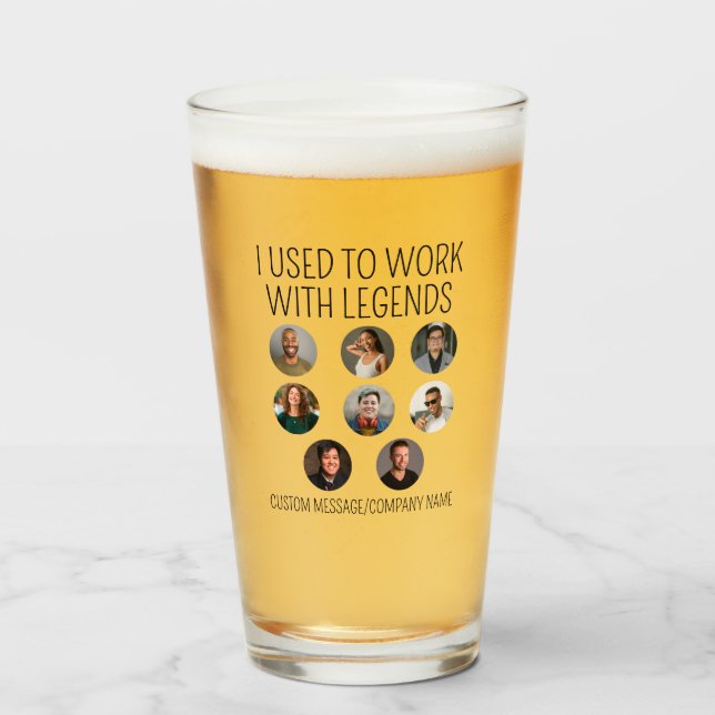 I Used To Work With Legends 8 Coworker Photo Glass (Front Filled)