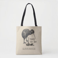I Vant to be Alone Kiwi Bird Nature