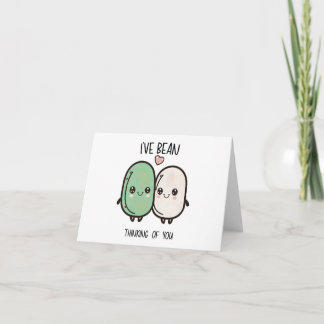 “I’ve Bean Thinking Of You” Kawaii Beans Card