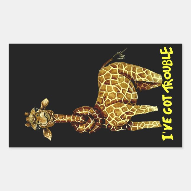 I’ve got trouble rectangular sticker (Front)