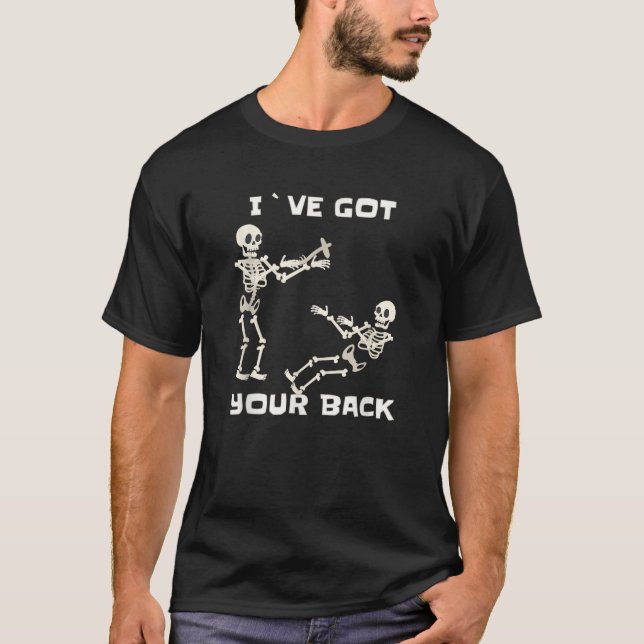 I ve Got Your Back Halloween Skeleton Skull Men an T-Shirt (Front)