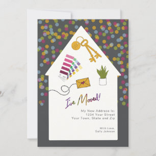 I’ve Moved Colourful Change Of Address Card