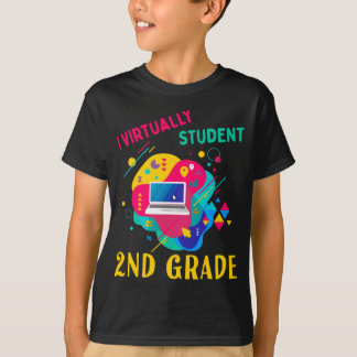 I Virtually Student 2nd Grade Gift for Boys Girls T-Shirt