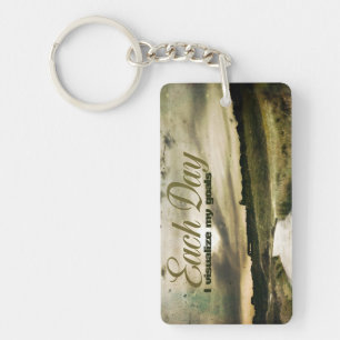 "I visualise my goals" Motivation Affirmation Key Ring