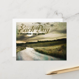 "I visualise my goals" Motivation Affirmation Postcard