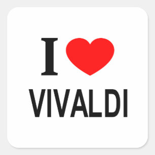 I ❤️ VIVALDI I LOVE VIVALDI I HEART VIVALDI SQUARE STICKER