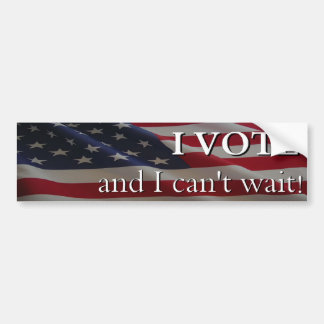 I VOTE BUMPER STICKER