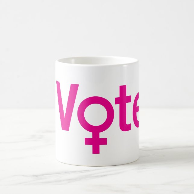 I Vote Mug w Female Symbol (Center)