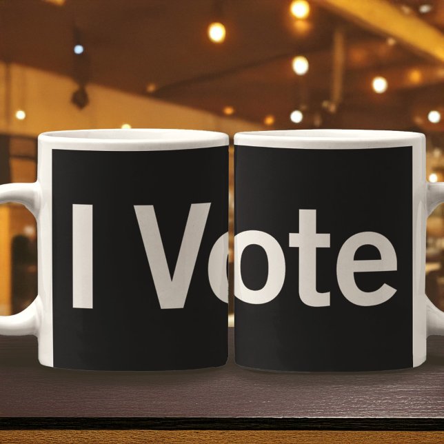 I Vote Mug w White Text (Creator Uploaded)