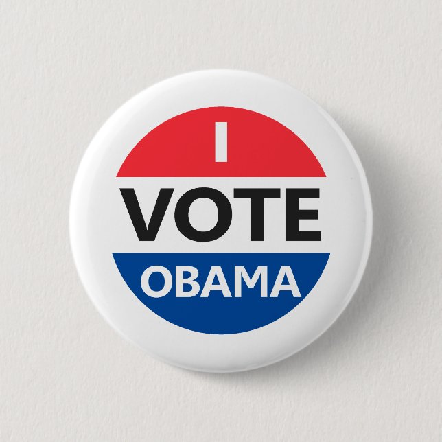 I Vote Obama 6 Cm Round Badge (Front)