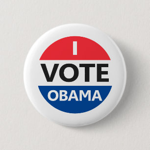 I Vote Obama 6 Cm Round Badge