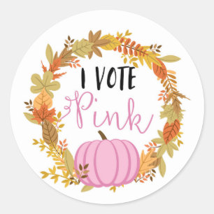I VOTE PINK Gender Reveal Baby Shower Game Labels