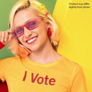 I Vote T-shirt - Red Text