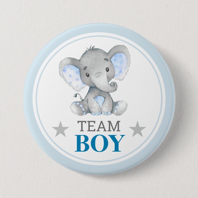 I Vote Team Boy Gender Reveal Baby Shower Sprinkle 7.5 Cm Round Badge (Front)
