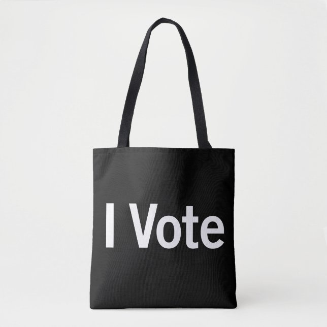I Vote Tote - White Text (Front)