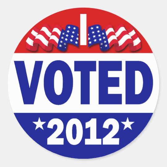 I Voted 2012 Classic Round Sticker