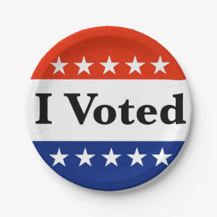 I Voted 2022 Elections Paper Plate