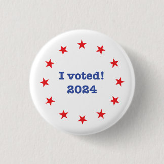 I voted! 2024 3 cm round badge