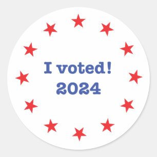 I voted! 2024 classic round sticker