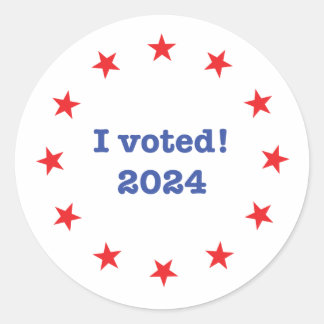 I voted! 2024 classic round sticker