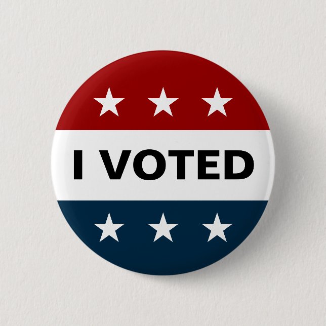 I Voted 2024 Elections 6 Cm Round Badge (Front)