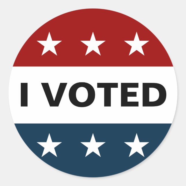 I Voted 2024 Elections Classic Round Sticker (Front)