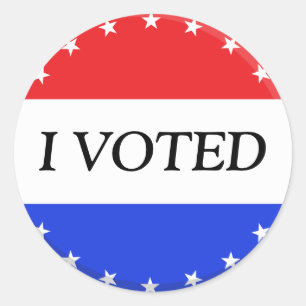 I Voted 2024 Elections With America Flag Classic Round Sticker