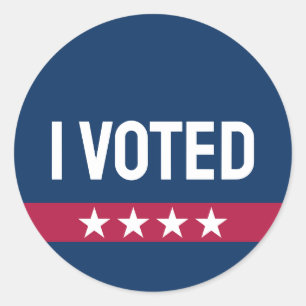 I Voted 2024- Patriotic American Election Classic Round Sticker