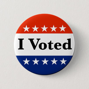 I Voted 2026 Elections 6 Cm Round Badge