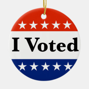 I Voted 2026 Elections Ceramic Tree Decoration