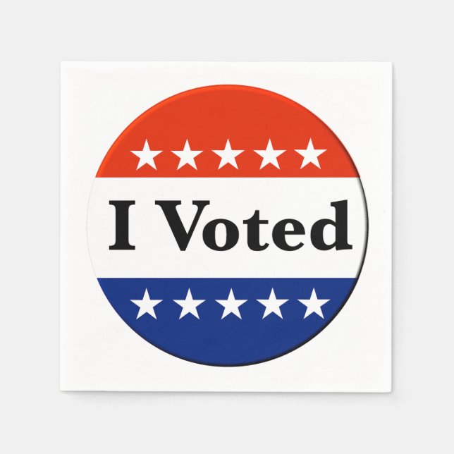 I Voted 2026 Elections Napkin (Front)