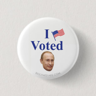 I VOTED 3 CM ROUND BADGE