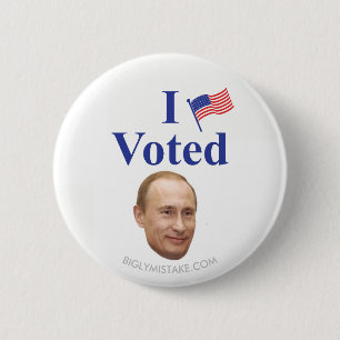 I VOTED 6 CM ROUND BADGE
