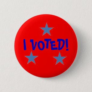 I VOTED! 6 CM ROUND BADGE