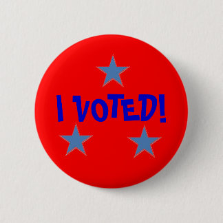 I VOTED! 6 CM ROUND BADGE