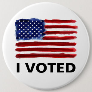 I voted - American Flag 6 Cm Round Badge